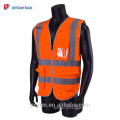 A visibilidade reflexiva Zipped refletiva Workwear do VIS do ANSI olá! Fluorescente colore a veste alta da segurança da visibilidade para trabalhadores portuários